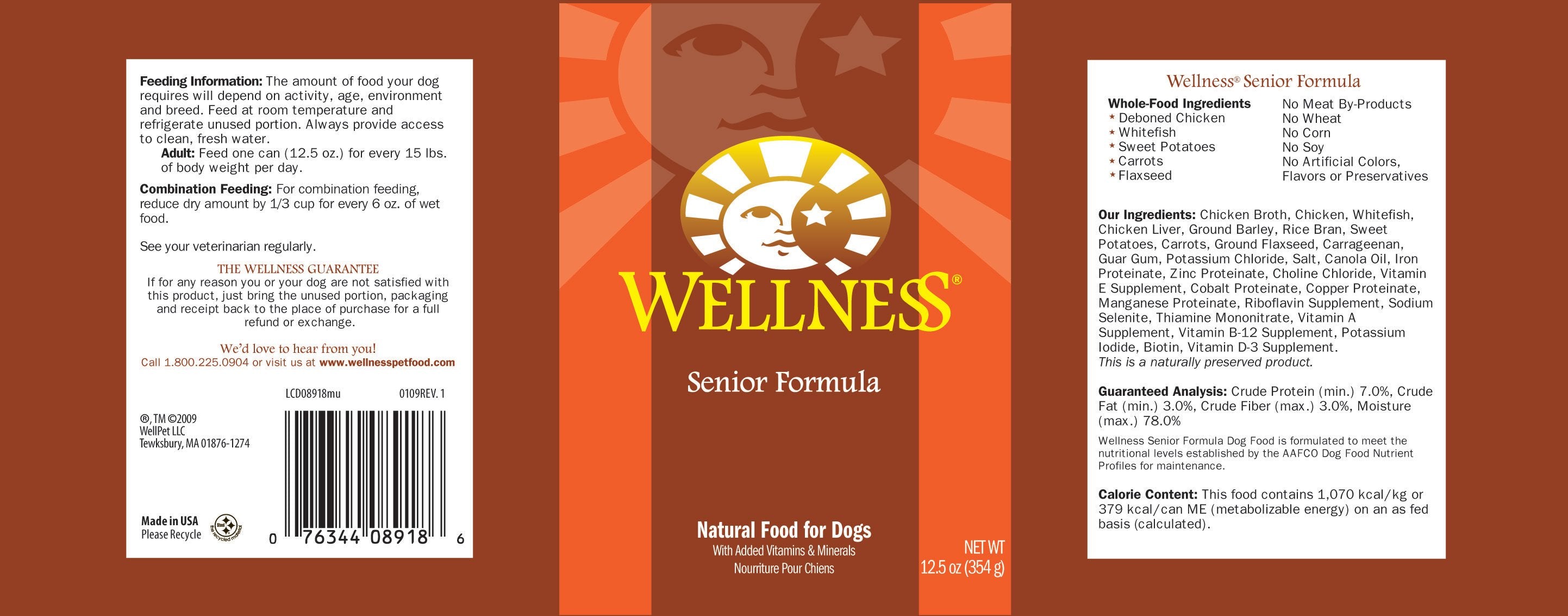 Bien-être, Wellness Complete Health Natural Senior Health Chicken and Sweet Potato Recipe Wet Canned Dog Food (nourriture humide en conserve pour chiens)