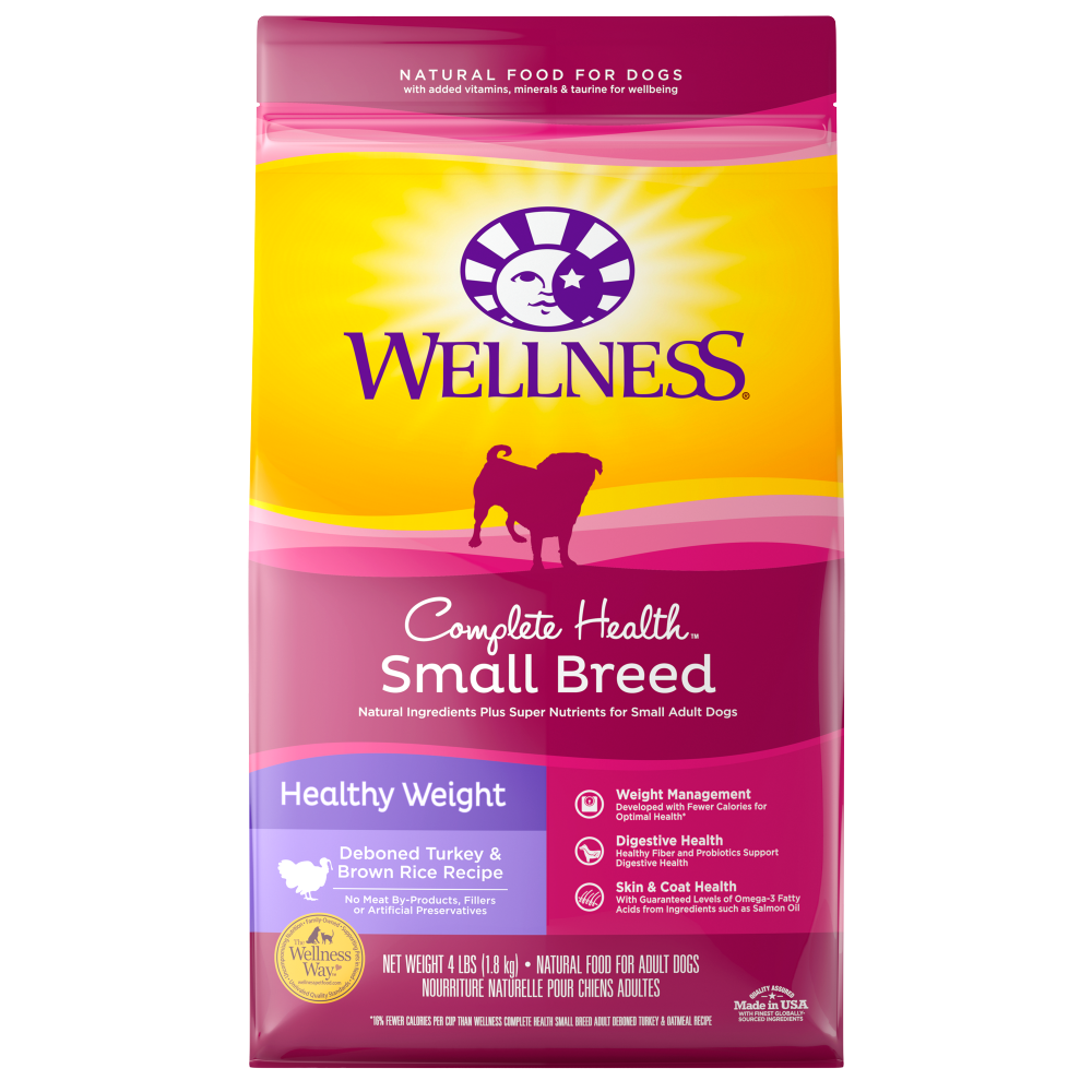 Bien-être, Wellness Complete Health Natural Small Breed Healthy Weight Turkey and Brown Rice Recipe Croquettes pour chien