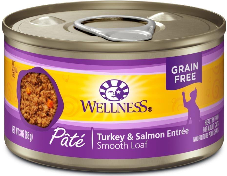 Bien-être, Wellness Complete Health Natural Turkey and Salmon Pate Wet Canned Cat Food (nourriture humide en conserve pour chats) sans grains