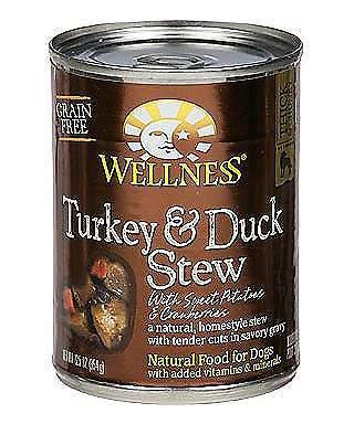 Bien-être, Wellness Grain Free Natural Turkey and Duck Stew with Sweet Potato and Cranberries Wet Canned Dog Food (nourriture en conserve humide pour chiens)