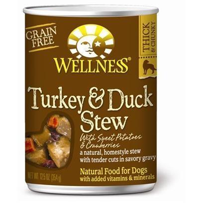 Bien-être, Wellness Grain Free Natural Turkey and Duck Stew with Sweet Potato and Cranberries Wet Canned Dog Food (nourriture en conserve humide pour chiens)