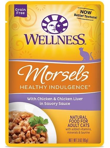 Bien-être, Wellness Healthy Indulgence Bouchées naturelles sans céréales avec poulet et foie de poulet en sauce savoureuse Pochette de nourriture pour chats