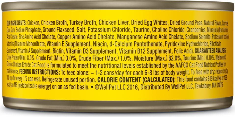 Bien-être, Wellness Natural Grain Free Gravies Chicken Dinner nourriture pour chat en boîte