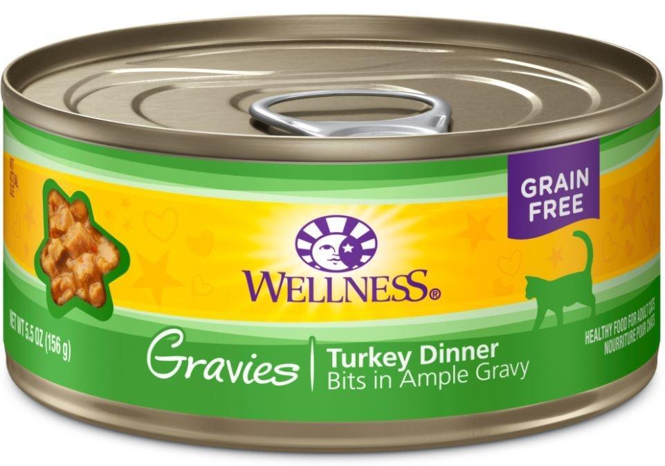 Bien-être, Wellness Natural Grain Free Gravies Turkey Dinner nourriture en boîte pour chats