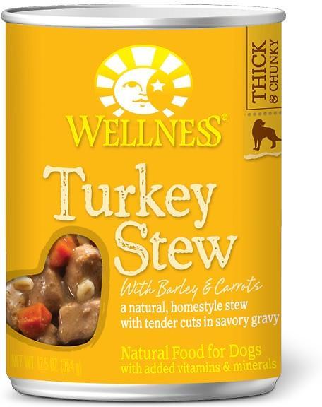 Bien-être, Wellness Natural Turkey Stew with Barley and Carrots Boîte humide pour chien