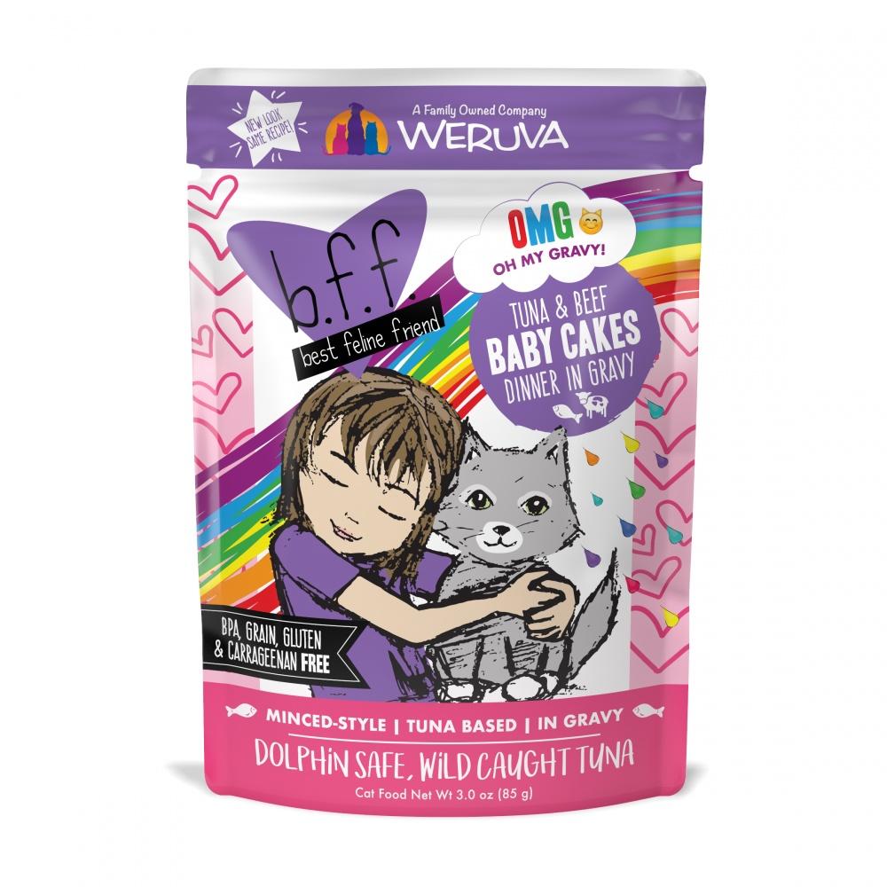 Weruva, Weruva BFF Baby Cakes Tuna & Beef Recipe Pouches Wet Cat Food (nourriture humide pour chats)