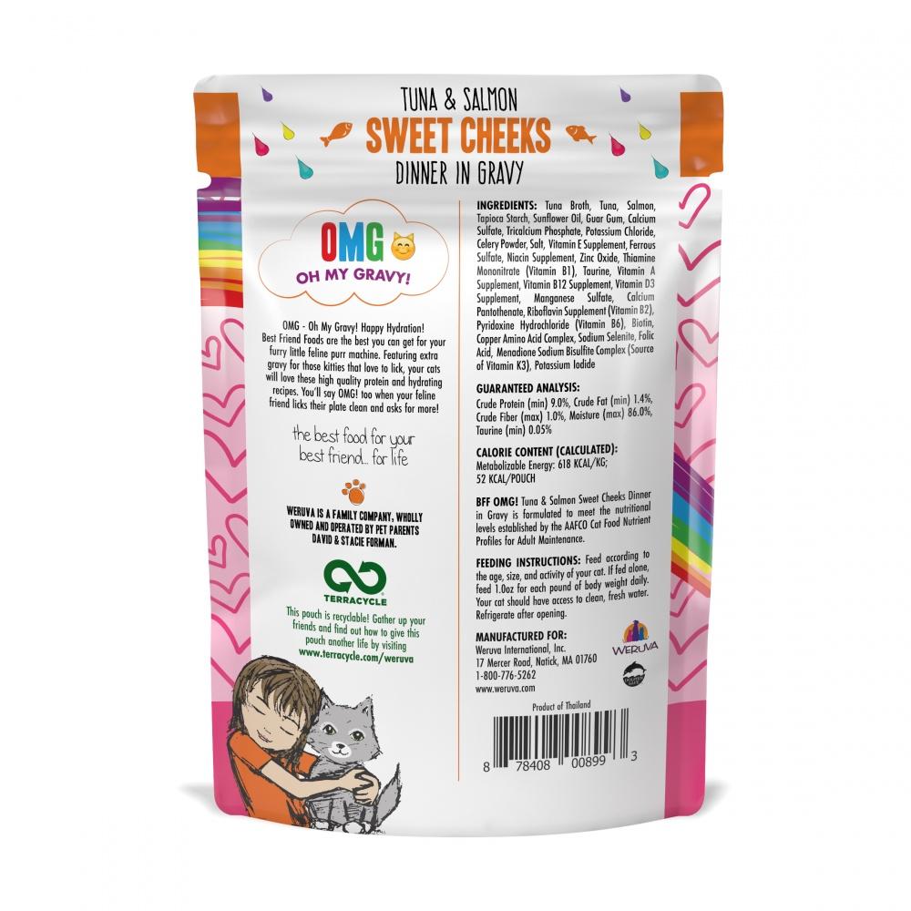 Weruva, Weruva BFF Thon & Saumon Sweet Cheeks Recipe Pouches Wet Cat Food (nourriture humide pour chats)