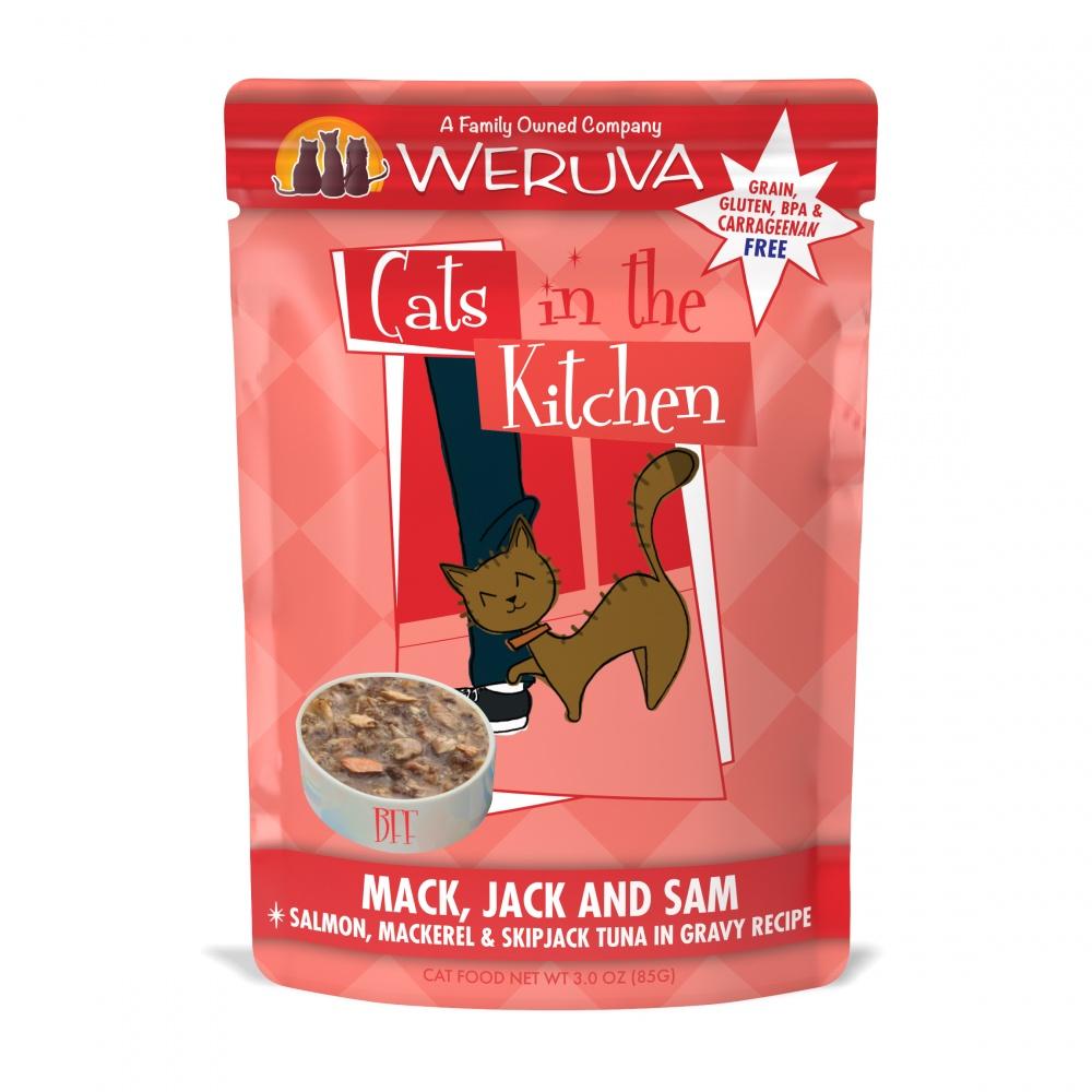 Weruva, Weruva Cats In the Kitchen Mack Jack and Sam Cat Pouches nourriture humide pour chats