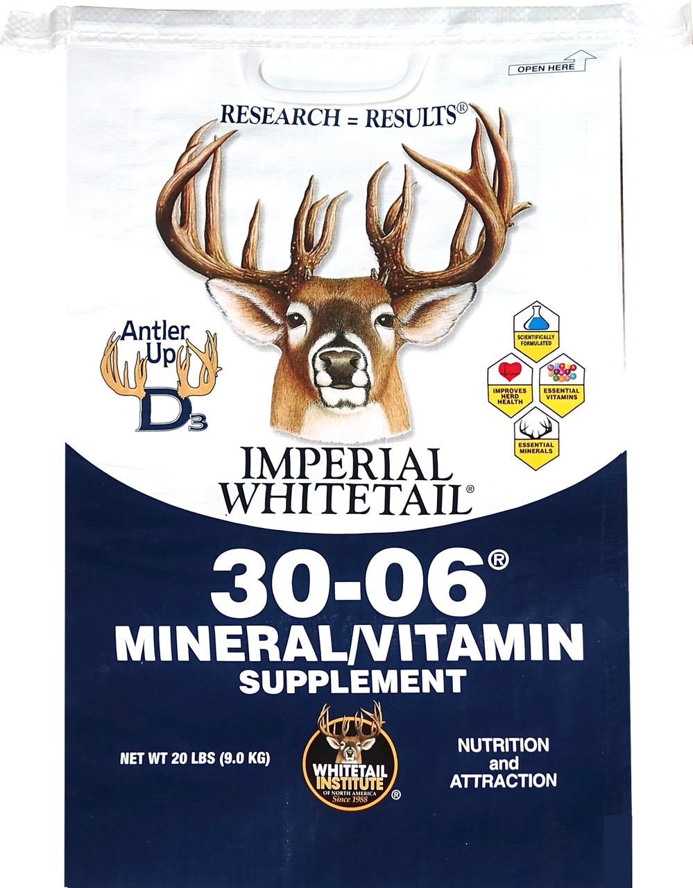 Institut de la queue blanche, Whitetail Institute 30-06 Mineral/Vitamin Supplement 20 lbs