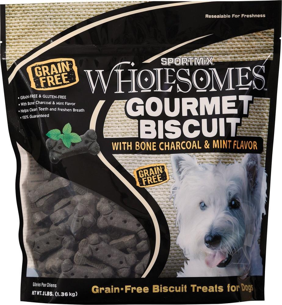 Wholesomes (en anglais), Wholesomes Gourmet Biscuits avec charbon de bois et saveur de menthe gâteries pour chiens sans grains