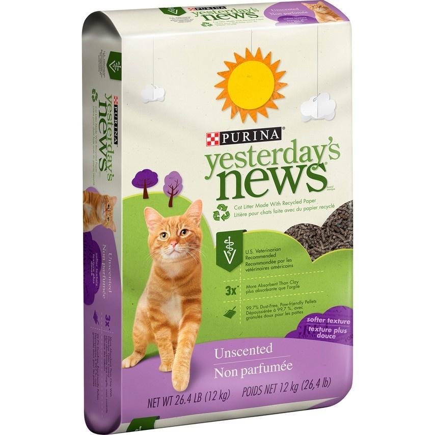 Nouvelles d'hier, Yesterday's News Litière pour chats non parfumée à la texture plus douce