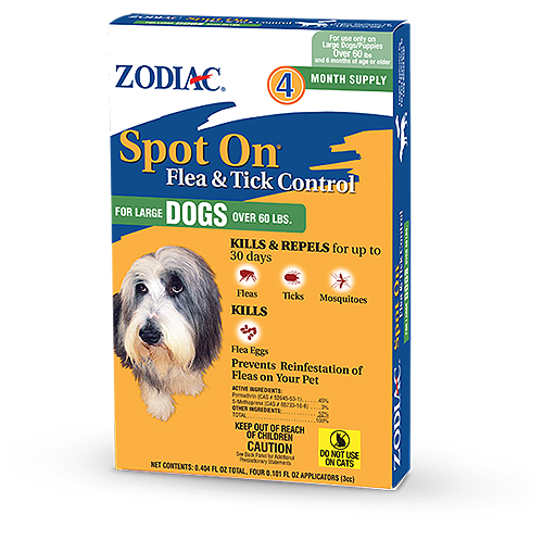 Zodiac, ZODIAC® SPOT ON® ANTI-PUCES ET ANTI-TIQUES POUR CHIENS ET CHIOTS